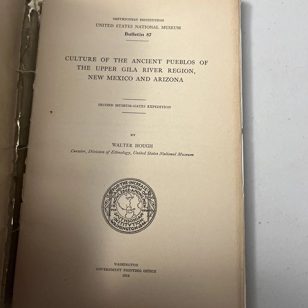 Culture of the Ancient Pueblos of the Upper Gila River Region, New Mexico and Ar